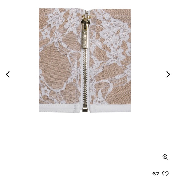 Miss Circle White Lace Corset Crop Top - Picture 11 of 12